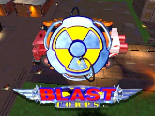 Blast Corps title screen for Nintendo 64